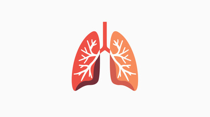 Lungs icon vector illustration flat vector 