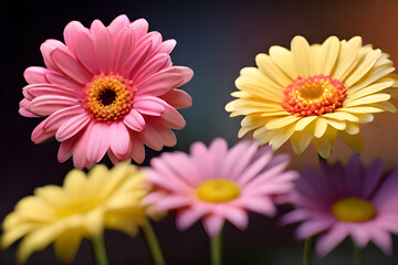 pink and yellow gerber. , spring, beauty, petal,Ai generated 