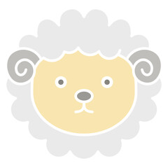 sheep animal head cartoon