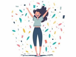 tears of joy surprise party in animated illustration