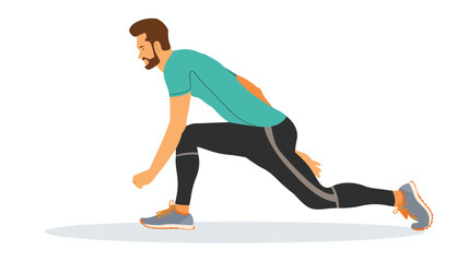 Man doing Pigeon glute stretch exercise