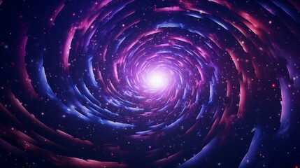 Hypnotic hyper zoom backdrop with swirling galaxies