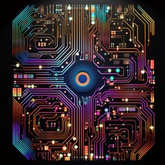 a close up of a circuit board