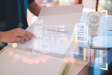 Investment Consultant Financial advisor and accounting concept  Business adviser meeting to analyze and discuss the situation on the financial report in the office