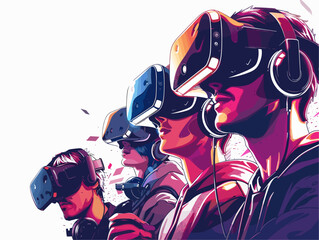 virtual reality gaming tournament - obrazy, fototapety, plakaty
