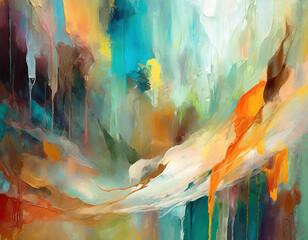 Envision a contemporary abstract painting for backgrounds - creative digital elegant illustration