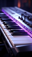 a close up of a piano