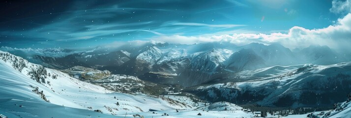 snowy mountains