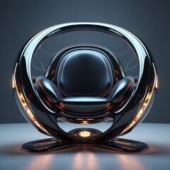 a black and gold chair