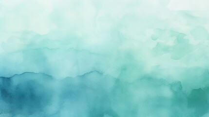 Watercolor background in shades of oceanic teal