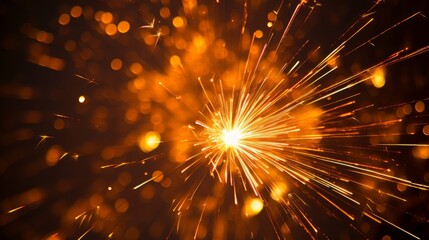 Burst of light in a diwali firecracker