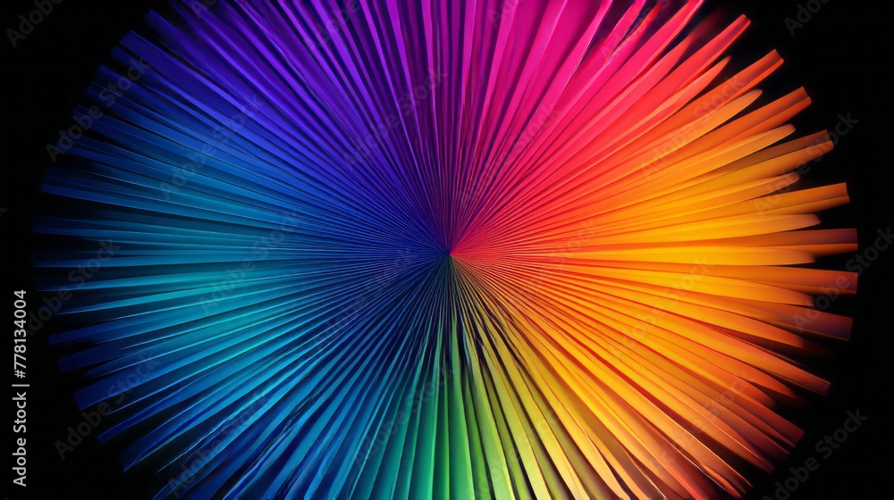 Poster chromatic spectrum burst burst of vibrant colors in a gradient spectrum