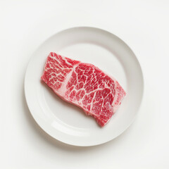 https://s.mj.run/3NeN_542jNU a piece of Japanese A5 raw meat premium , photo realistic, white plate, no background Job ID: 92da3b39-190d-4cb5-b27a-c4433aebc468
