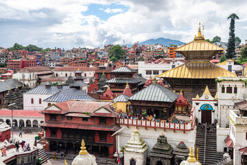 Pashupati is an hindi temple and place of cremations at river bank in kathmandu, nepal - 778135458