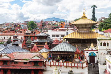  Pashupati is an hindi temple and place of cremations at river bank in kathmandu, nepal - 778135477