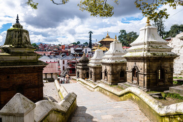  Pashupati is an hindi temple and place of cremations at river bank in kathmandu, nepal - 778135483