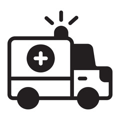 ambulance glyph icon