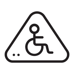 disabled people line icon