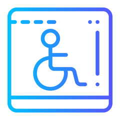 wheelchair gradient icon