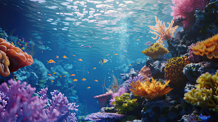 coral reef and fish