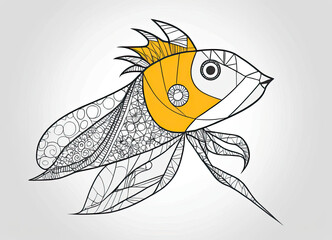 hand drawn fish
