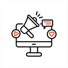 Advertising Campaign Icon editable stock vector icon