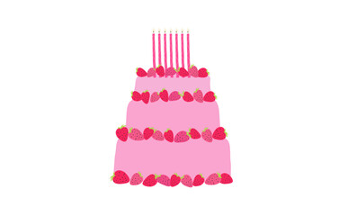 Birthday cake vector illustration