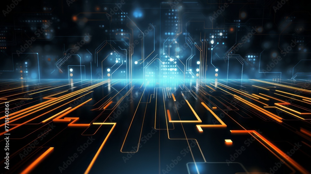 Poster technologically inspired abstract background with a hint of the future