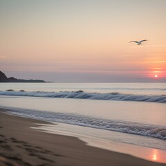 Obraz premium sunset on the beach | sunset at the beach | sunset over the beach | beach at sunset | sunset on the sea