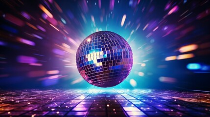 Disco ball casting a spell on the dance floor