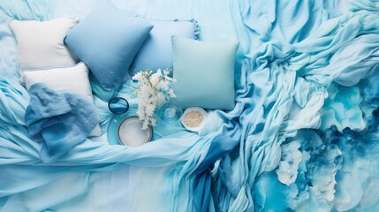 Mesmerizing blue palette, a tapestry of cool and soothing hues