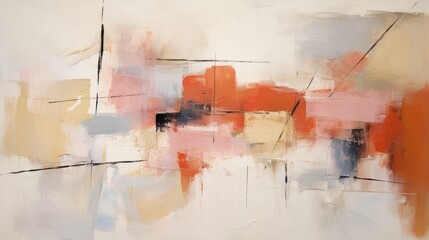Meticulous brushwork in a contemporary abstract painting