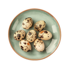 Obraz premium Plate with eggs on Transparent Background