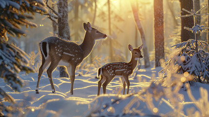 deer in the woods