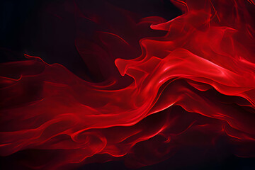elegance red wavy abstraction on black background, minimal backdrop pattern wallpaper