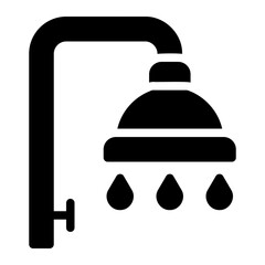 shower glyph icon