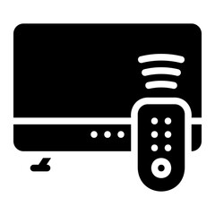 tv monitor glyph icon