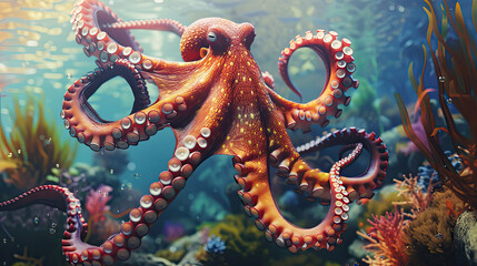 octopus in the sea