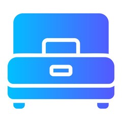 single bed gradient icon