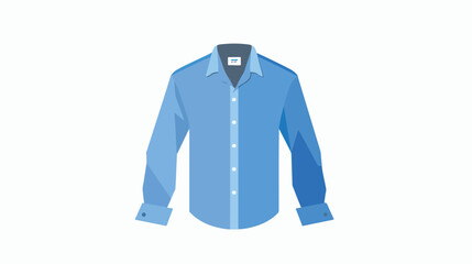 Shirt vector. Isolated blue icon on white background.