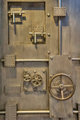 Fototapeta na wymiar Steel safety door in the bank