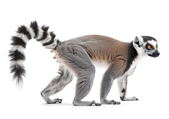 Naklejka premium Ring-tailed lemur walking
