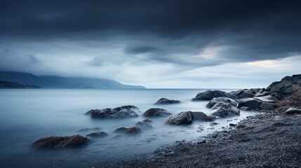 An atmospheric, undefined seascape with a sense of calmness