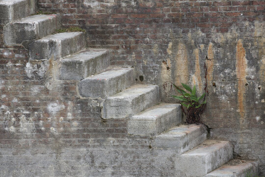 The stairs of a dry dock at the harbour
