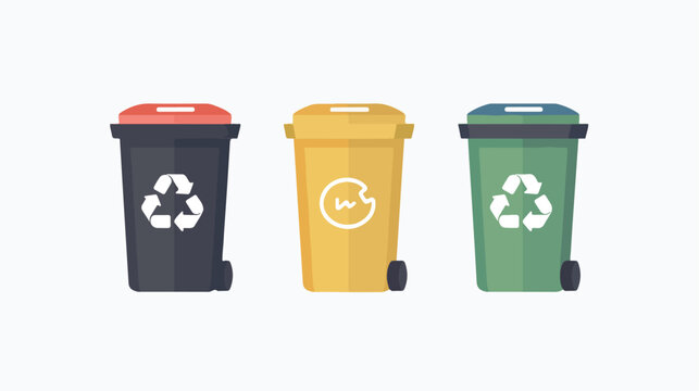 Trash icon vector for web and mobile app. trash can i