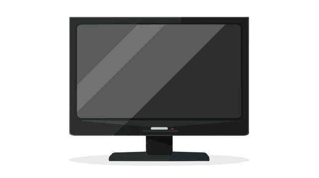 TV screen monitor picture Flat vector isolated on white
