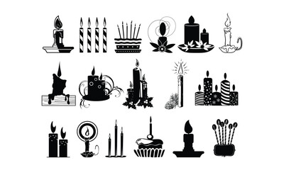 Candle  SVG,, Silhouette, Cut File, cutting files, printable design, Clipart,