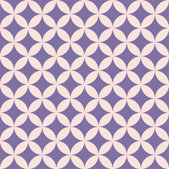 Seamless pattern with purple geometric shapes