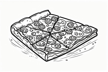 square slice of black and white pizza
Generative AI
