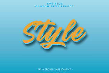 Style 3d editable EPS text effect